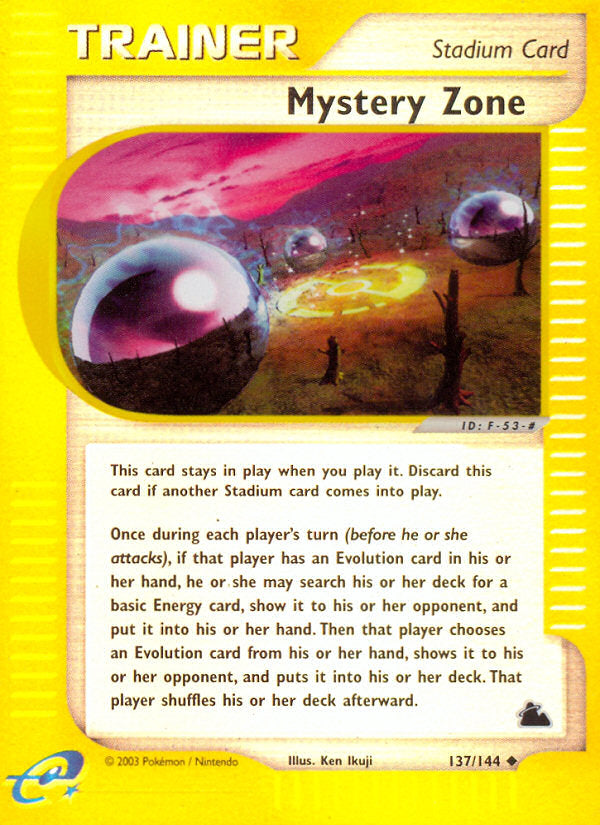 E-Series Skyridge Mystery Zone #137/144 reverse holo